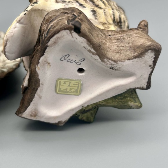 Vintage UCTCI Pair Of Ceramic Owls Made in Japan - Picture 7 of 10